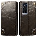 PU Leather Wallet Folio Case for vivo X60 Pro Plus/Pro+ Flip Cover Book Design Pouch with Stand &amp; Card Slot Magnetic Push Closure - Grey