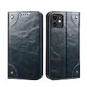 PU Leather Wallet Folio Case for Apple iPhone 11 (6.1) Flip Cover Book Design Pouch with Stand &amp; Card Slot Magnetic Push Closure - Blue