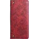 PUDINI® PU Leather Wallet Folio Case for YRSY024 Flip Cover Book Design Pouch with Stand &amp; Card Slot Magnetic Push Closure - Red
