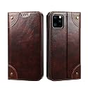PU Leather Wallet Folio Case for Apple iPhone 11 Pro MAX (6.5) Flip Cover Book Design Pouch with Stand &amp; Card Slot Magnetic Push Closure - Coffee