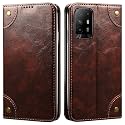 PU Leather Wallet Folio Case for Oppo F19 Pro Plus/Pro+ Flip Cover Book Design Pouch with Stand &amp; Card Slot Magnetic Push Closure - Coffee