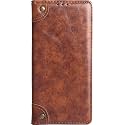 PU Leather Wallet Folio Case for YRSY024 Flip Cover Book Design Pouch with Stand &amp; Card Slot Magnetic Push Closure - Brown