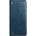 PU Leather Wallet Folio Case for Samsung Galaxy S22 Flip Cover Book Design Pouch with Stand &amp; Card Slot Magnetic Push Closure - Blue