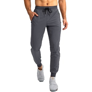 Pudolla Mens Lightweight Jogger Pants Workout Running