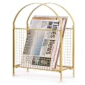 PUERSI Freestanding Magazine Holder, Metal Magazine Rack Floor Stand