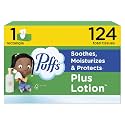 Puffs Facial Tissues Plus Lotion, 1 Family Rectangle Box, 124 Facial Tissues per Box, Allergies and Colds (Packaging May Vary)
