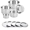 Stainless Steel tope Set with lid Container Set/Tope Set/tapeli/patila/Milk Pot pan/Handi Set Cookware Set