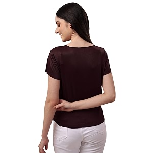 Pujia Mills Womens Casual Round Neck Lycra
