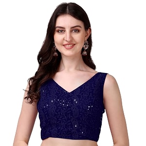 pujia mills women39s georgette sipali sequin work sleeveless blouse