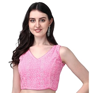 pujia mills women39s georgette sipali sequin work sleeveless blouse