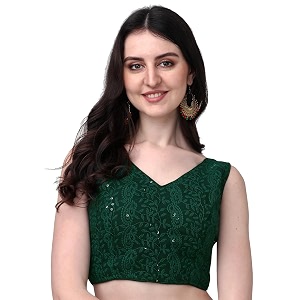 pujia mills women39s georgette sipali sequin work sleeveless blouse