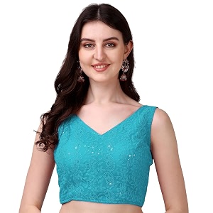 pujia mills women39s georgette sipali sequin work sleeveless blouse