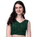 Pujia Mills Women's Georgette Sipali Sequin Work Sleeveless Blouse