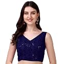 Pujia Mills Women's Georgette Sipali Sequin Work Sleeveless Blouse