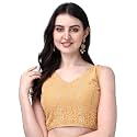 Pujia Mills Women's Georgette Sipali Sequin Work Sleeveless Blouse