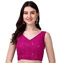 Pujia Mills Women's Georgette Sipali Sequin Work Sleeveless Blouse