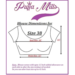 pujia mills women39s silk embroidery half sleeve keri designe readymade blouse