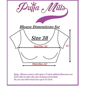 pujia mills women39s silk embroidery half sleeve keri designe readymade blouse