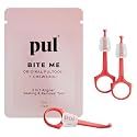 PUL 2-in-1 Aligner Removal Tool and Chewies for Invisalign Aligners, Retainers and Trays - Patented Invisalign Remover Tool for Easy Removal & Secure Fit - Pack of 3, Pink