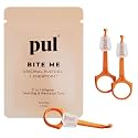 PUL 2-in-1 Aligner Removal Tool and Chewies for Invisalign Aligners, Retainers and Trays - Patented Invisalign Remover Tool for Easy Removal & Secure Fit - Pack of 3, Orange