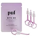 PUL 2-in-1 Aligner Removal Tool and Chewies for Invisalign Aligners, Retainers and Trays - Patented Invisalign Remover Tool for Easy Removal & Secure Fit - Pack of 4, Purple