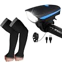 PulGos 3-in-1 Bicycle Light Set | USB Rechargeable LED Bike Headlight and Rear Safety Light Kit | Waterproof Cycling Lights for Night Ride, MTB and Road