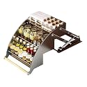 Pull Down Kitchen Cabinet Organizer 3 Tier Pull Down Shelf for Kitchen Upper Cabinet Hydraulic Damping Design Automatic Return Function Suitable for Kitchens and Bathrooms 40cm/15.7in