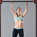 Pull Up Bar for Doorways,Chin Up Bar with Level Meter and Adjustable Width for Strength Training,No Screws Required, Weight Capacity 440 LBS for Home Gym Upper Body Workout, Non-Slip