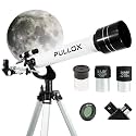 Pullox 70060 Astronomical Reflector Telescope, HD Optics for Space Sky & Planet Viewing with 60mm Aperture, Natural, Standard