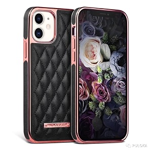 PULOKA iPhone 11 Leather Back Cover Royal