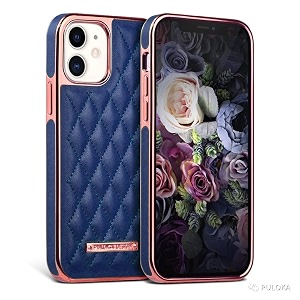 PULOKA iPhone 11 Leather Back Cover Royal