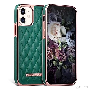 PULOKA iPhone 11 Leather Back Cover Royal
