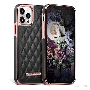 PULOKA iPhone 12 12 Pro Electroplated Leather