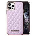 PULOKA iPhone 1212 Pro Electroplated Leather Case