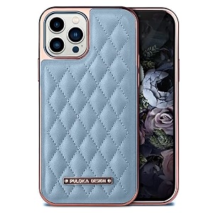 PULOKA iPhone 13 Pro Leather Cover Electroplated