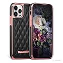 PULOKA iPhone 13 Pro Leather Cover Electroplated