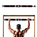 PulseITBar Pull Up Bar For Home Workout Max Load 100Kg Chin Up Bar Gym Accessories Door Way Adjustable Hanging Rod Anti-skid Grip, Strength Training Exercise Bar Pullup Bar (Silver, Classic)