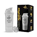 PULSEIT HydraFlow Protein Shaker Bottle 500ml with 2 Storage Compartments &amp; Mixing Ball | BPA-Free Leakproof Gym Shaker for Whey Protein, Pre Workout, BCAA &amp; Supplements | Workout Bottle (Grey)