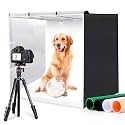 PULUZ 32"x32" Light Box Photography, Large Photo Light Box with 3 Stepless Dimming Light Panel, 234 LED Beads, Professional Photo Booth Shooting Tent Kit with 4 Color Backdrops for Product Photography