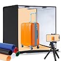 PULUZ Light Box 24x24in, Portable Photo Studio Light Box with 120 LED Lights ＆6 Color backdrops Professional Photography Lighting Tent Kit for Big Product Photography Lightbox