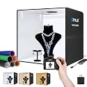 PULUZ Light Box Photography, 20x20 inch Large Photo Light Box with 200 LED Beads, CRI >95, Professional Portable Photo Booth Shooting Tent Kit with 12 Color Backdrops for Product Photography