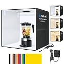 PULUZ Light Box Photography, 20x20 inch Portable Photo Studio Light Box, Professional Dimmable Quick Charge USB-C Photo Booth with 200 LED Lights &amp; 12 Color Backdrops Photo Box for Product Photography