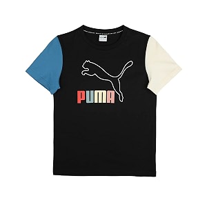 Puma Boys Letter Print Regular Fit T-Shirt