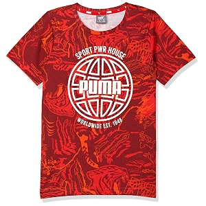 PUMA Boys Cotton Regular T-Shirt