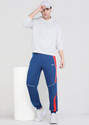 PUMA Colorblock Men Blue Track Pants