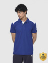 PUMA Men's Train Polo Men Colorblock Polo Neck Cotton Blend (170 gsm) Blue T-Shirt