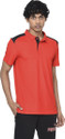 PUMA Mens Train Men Colorblock Polo Neck Cotton Blend (170 gsm) Red T-Shirt