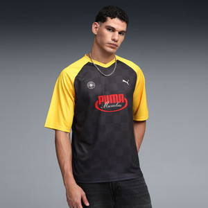 PUMA Colorblock Men V Neck Black T-Shirt