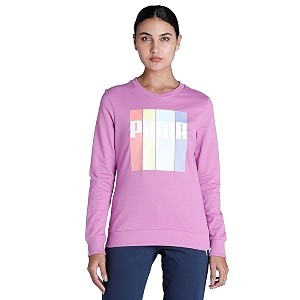 Puma Cotton Women Crew Neck Sweatshirt