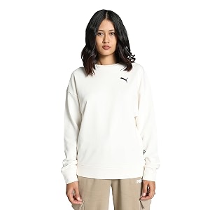 PUMA Cotton Women Crew Neck Sweatshirt
